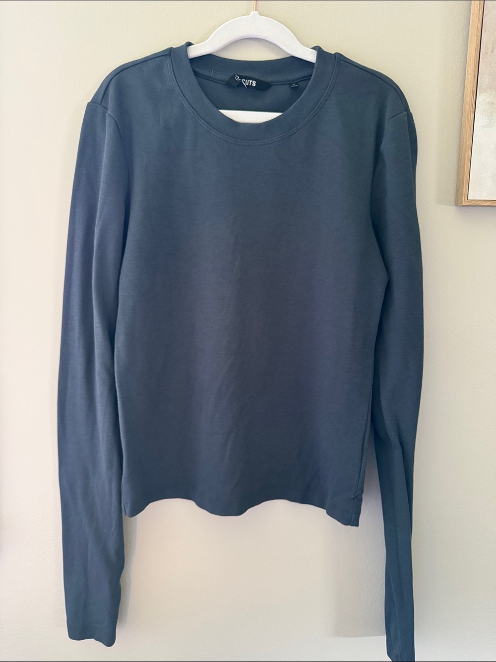Cuts Long Sleeve Tomboy Tee in Atlantic Blue